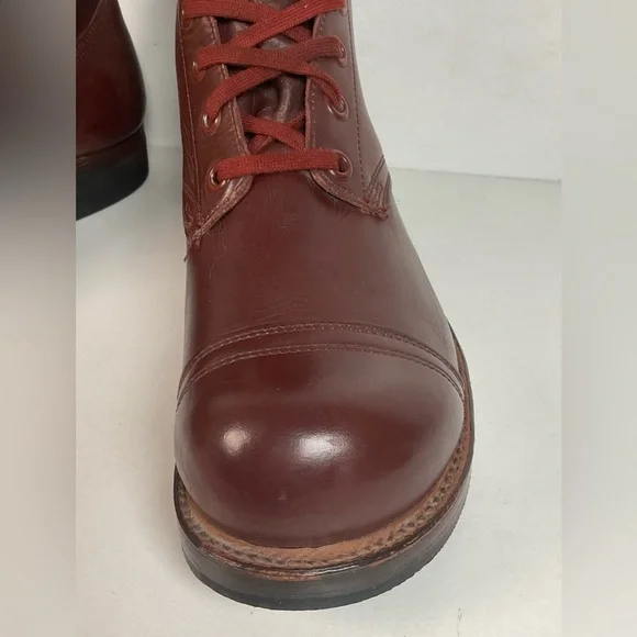 Vintage Vietnam War Brown Jump Boots | Cap Toe | Paratrooper | 11 N - Picture 9 of 16